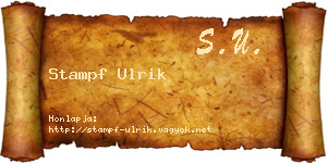 Stampf Ulrik névjegykártya